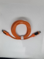 Câble de charge rapide Type-C orange 1,2 m 100 W avec gaine tressée en cuivre pur et affichage numérique pour iPhone 17 et tablette