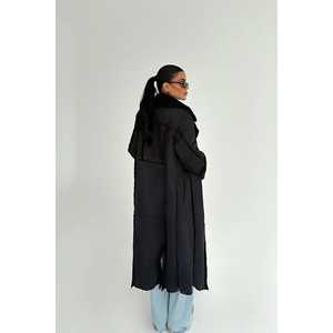 Abrigo Negro para Mujer con Detalle de Botones, Cierre de un Solo Botón, Tallas XS a XL, Estampado Moderno, Transpirable, Decorado con Lentejuelas para Verano - Product Image 1