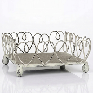 Porta Servilletas Metálico Vintage con Diseño de Corazón, Soporte Decorativo Independiente para Mesa, Hogar y Cocina - Product Image 1