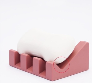 Jabonera de silicona con autodrenaje, bandeja antideslizante para ahorrar jabón para baño, cocina, esponja, almohadilla de <span class=keywords><strong>goma</strong></span>, soporte para escurridor de jabón - Product Image 2