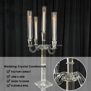 <span class=keywords><strong>Chandelier</strong></span> en <span class=keywords><strong>cristal</strong></span>, support de mariage, bougeoir décoratif, centre de table pour mariage, décoration de table à domicile - Product Image 4