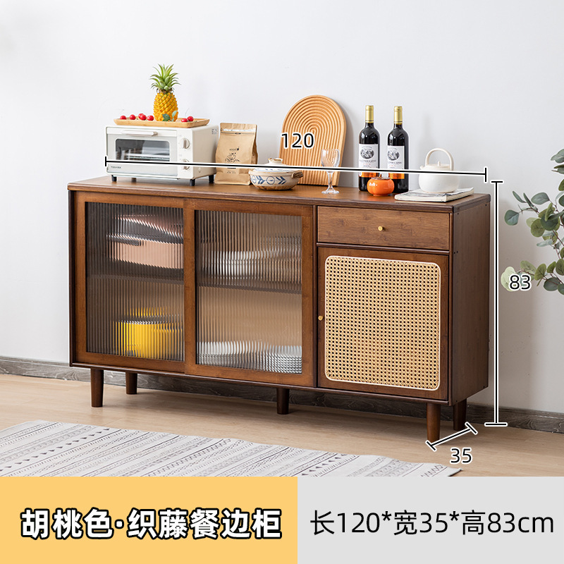 Buffet couleur noyer, longueur 120 cm