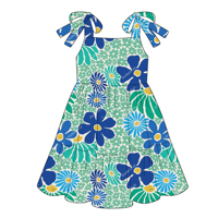 Nouvelle robe d'été sans manches pour petite fille, style personnalisé, imprimé floral, robe camisole tendance pour bébé, jupe mi-longue confortable