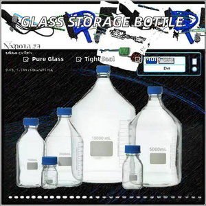 Botella cilíndrica de vidrio de borosilicato de alta calidad CNWTC para reactivos y vino, 250 ml, con tapa hermética de rosca y 3 años de garantía - Product Image 2