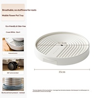 Support de pot de fleurs rond en plastique, plateau de récupération d'eau multi-tailles, robuste, durable, léger et luxueux, pour plantes succulentes
