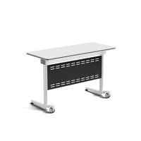 Table de conférence, tables de salle de réunion pliantes avec plateau rabattable, tables mobiles pour séminaires et formations dynamiques au bureau