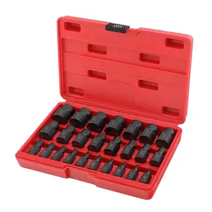 Broken Bolt Extractor 25pieces Damaged Screw Extractor Remover Set Hex Shank Screw Remover Extractor Removal Tool Kit