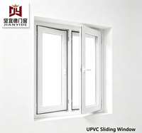 Puertas y Ventanas Modernas de UPVC a Precio de Fábrica en China, Ventana Horizontal Abatible de Doble Vidrio