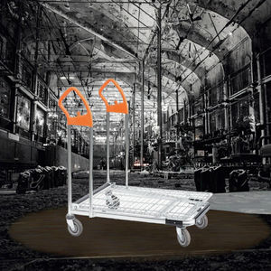 Stalen Magazijn Hand <span class=keywords><strong>Trolley</strong></span> Kar Platform Structuur Cargo Kar Voor Gebruik In Het Magazijn - Product Image 3