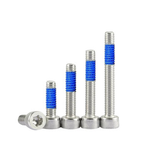 Vis métriques ISO14583 en acier inoxydable à <span class=keywords><strong>six</strong></span> lobes Torx à tête cylindrique T20 avec insert en nylon anti-desserrage, finition galvanisée - Product Image 1