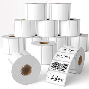 Étiquette autocollante thermique imperméable ODM pour expédition, code-barres, supermarché, rouleau d'étiquettes en papier auto-adhésif pour promotion et usage en épicerie - Product Image 1