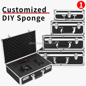 Hộp đựng bằng nhôm cứng chất lượng cao, có sẵn, dành cho micro không dây & thiết bị quay phim, mút xốp cắt sẵn tùy chỉnh, thiết kế màu đen bền bỉ - Product Image 6