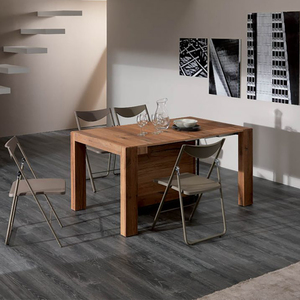 Đồ Nội Thất Bắc Âu Mở rộng Bằng Gỗ Vô Hình Phòng Ăn Bàn Ghế Đặt Hình Chữ Nhật Gấp Tiết Kiệm Không Gian Bàn Ăn - Product Image 2
