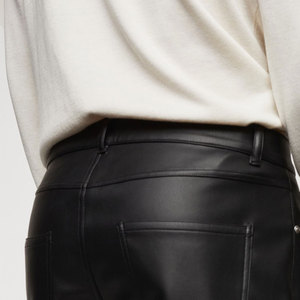 Pantalon en cuir et toile coupe droite pour homme, style urbain, fabriqué en usine, vente chaude, 100 % cuir, haute qualité, imperméable et coupe-vent, vente en gros - Product Image 6