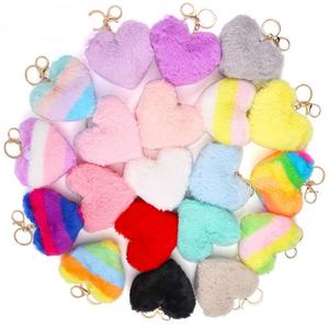 Llaveros de Peluche Suaves Multicolores de Fábrica al por Mayor 2023, Llavero de Bola de Pelo Adorable, Llavero de Pompón de 8cm para Mujer - Product Image 3