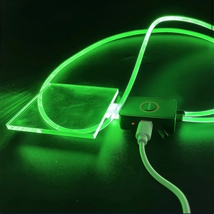 Badge nominatif lumineux LED en acrylique avec logo personnalisé pour festival <span class=keywords><strong>de</strong></span> musique, carte d'identité professionnelle, carte <span class=keywords><strong>de</strong></span> visite, avec cordon <span class=keywords><strong>de</strong></span> suspension pour bar - Product Image 3