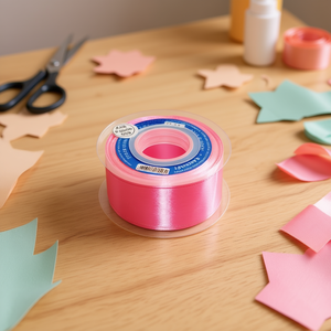 Nastro in Raso 3,8 cm 25 Iarde Rosa Petalo per Artigianato - Product Image 2