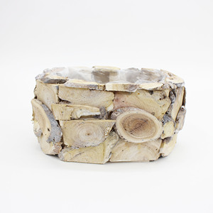 Diseño original, macetas de madera hechas a mano para interiores y exteriores, macetas decorativas de astillas de madera ecológicas originales - Product Image 1