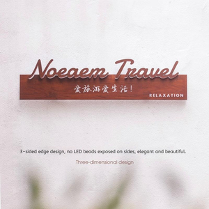 Letrero Luminoso con Diseño de Madera Vintage en 3D, Letrero Creativo Personalizado para Puerta, Caja de Luz, Tablero Publicitario, Letreros Electrónicos - Product Image 4