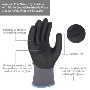 Gants de protection de travail anti-coupure de niveau 5, revêtus de nitrile durable, SKYEE, pour travaux industriels ou mécaniques - Product Image 3