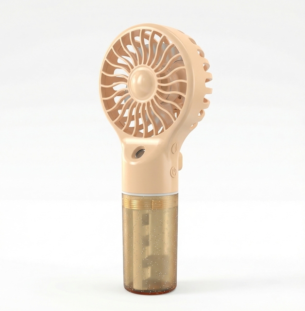 2026 Hot Sell Custom LOGO Mini Pocket Charging Fan Mist Water Spray Table Humidifier Fan Hand-held Plastic Portable Fan