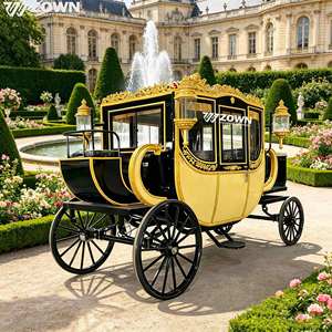 Calèche royale électrique haut de gamme à batterie, aspect rétro orné, pour location événementielle (parc, mariage) - Product Image 1