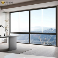 Ventanas Corredizas Horizontales de Doble Acristalamiento con Marco Delgado, de Aluminio, Diseño Moderno, Resistentes al Viento y a Impactos, Gran Venta