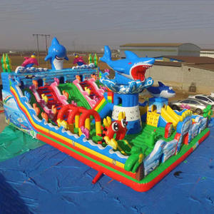 Château gonflable géant pour enfants avec toboggan, vente en gros, usage commercial, Super Wings, extérieur - Product Image 6