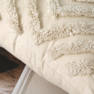 ปลอกหมอนอิงสไตล์โบฮีเมียนโมร็อกโก ลายเรขาคณิตสี่เหลี่ยม ทำมือจากผ้าโพลีเอสเตอร์ผสมฝ้าย สำหรับตกแต่งบ้าน - Product Image 1