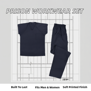 Wholesale OEM Service Workwear Working Inmate Jail Cotton Polyester Twill <strong>Prisoner</strong> Shirts and Pants <strong>Uniforms</strong> Unisex Adults - Product Image 2