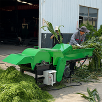 Machine industrielle de découpe de fourrage pour l'alimentation animale, hacheuse de tiges de maïs et d'herbe