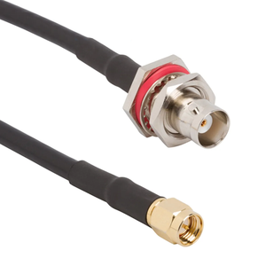 Cáp đồng trục mở rộng 6inch 10 15 20cm SMA Nam để BNC blkhd strgt RG58 lắp ráp cáp 20cm RF Cáp - Product Image 1