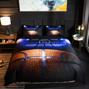 Wholesale 3pcs Polyester <strong>Bedding</strong> Set Sports Series Customization Designs Duvet Cover Set with 2pcs Pillowcase - Product Image 1