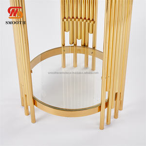 ที่ตั้งลูกบอลดอกไม้อะคริลิคสีทองแบบเรียบสำหรับทางเดินในงานแต่งงาน - Product Image 6