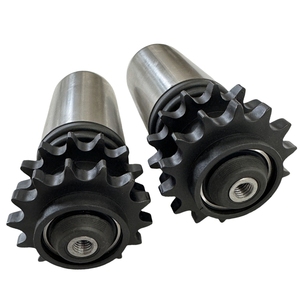 Galvanizli boru rulman yeni durum çelik zincir dişlisi bölüm ile dayanıklı karbon malzeme taşıma ekipmanları konveyör rulo - Product Image 1