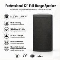 Système de sonorisation professionnel à ligne de baffles passifs à large bande de 12 pouces, 400W-800W, en néodyme, pour scène, club, hôtel et auditorium