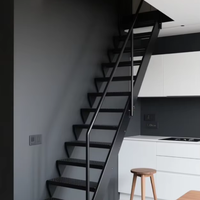 Échelle de levage d'escalier de grenier extensible invisible en métal à rétraction manuelle Conception pliante intérieure et extérieure