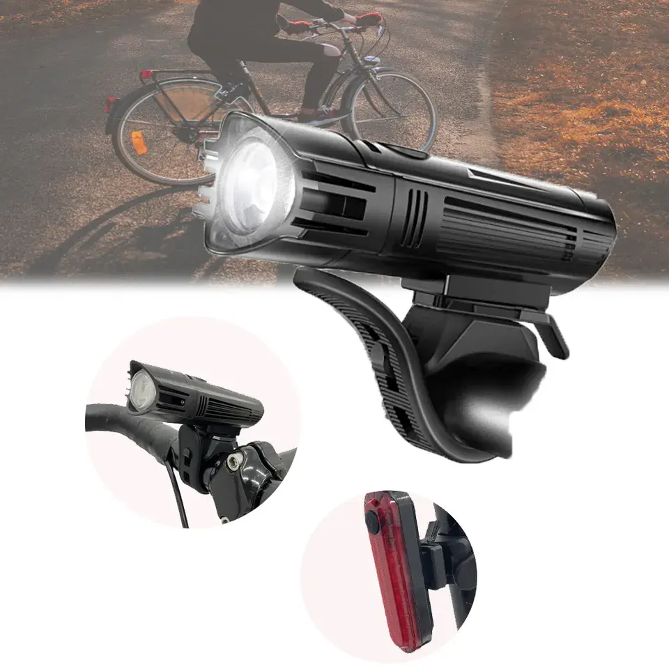 China Factory Bike Accessories Waterproof Bicycle Head And Tail Light Rechargeable Bicycle Safety Light For Night Riding