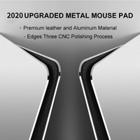 Grand tapis de souris et clavier de jeu 3D XXL en aluminium argenté, extensible et personnalisable, pour bureau d'ordinateur, fabriqué à Dongguan