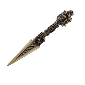 Vajra Phurba de Latón para Meditación y Oración, Dorje de 7 Pulgadas, Ritual Tibetano, Budismo Nepalí, <span class=keywords><strong>Kila</strong></span> Phurpa - Product Image 6