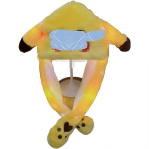Mädchen Süße Tier-Plüsch-Hasenmütze Kinder Airbag Bewegliche Ohren LED-Leuchte Stofftier Cosplay Party Kostüm Wintermützen - Product Image 2