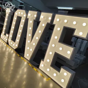 4ft Marquee Letter LOVE Sign Outdoor Waterproof Metal Marquee Letter Wedding Birthday Decoration