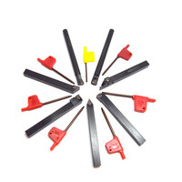Alat Pemotong Bubut Logam 12 mm 7 Buah Set Pemegang Alat Bubut dan Bor