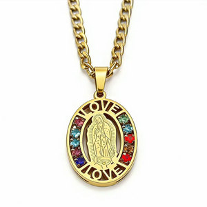 Medieval Vintage Bulk Fashion Pendant <b>Necklace</b> 316L Stainless Steel 14k 18k Gold Plated <b>Necklace</b> Gold Medallion <b>for</b> Women <b>Men</b> - Product Image 1