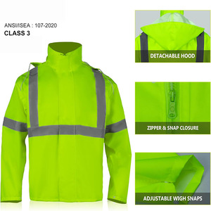 Alta calidad de la fábrica de calidad de alta visibilidad Reflective Apparel Work 300D Oxford Pantalones con cinta reflectante - Product Image 5