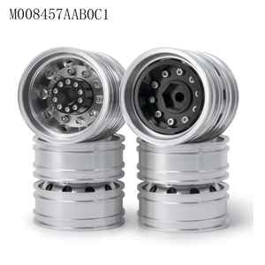 Moyeu de roues en métal 6 pièces et pneus de roue en caoutchouc 10 pièces pour pièces de camion de tracteur de <span class=keywords><strong>remorque</strong></span> <span class=keywords><strong>Tamiya</strong></span> <span class=keywords><strong>1</strong></span>/<span class=keywords><strong>14</strong></span> RC - Product Image 2