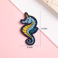 Offre Spéciale personnalisé Kawaii patchs brodés en gros vie marine requin baleine dauphin applique personnalisé Patch broderie poisson