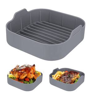 Customizable Reusable Thick Rectangle <strong>Silicone</strong> Oven <strong>Dishes</strong> Pans <strong>Air</strong> Trier <strong>Air</strong> <strong>Fryer</strong> Pots Safe <strong>for</strong> Microwave Pizza Food Safe - Product Image 2