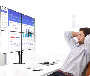 Mt624 Ba Quad màn hình đứng cho 15-27 inch màn hình nhiệm vụ nặng 10kg, 15-27 chuyển động đầy đủ nghiêng & xoay cho giao dịch/phòng điều khiển - Product Image 3