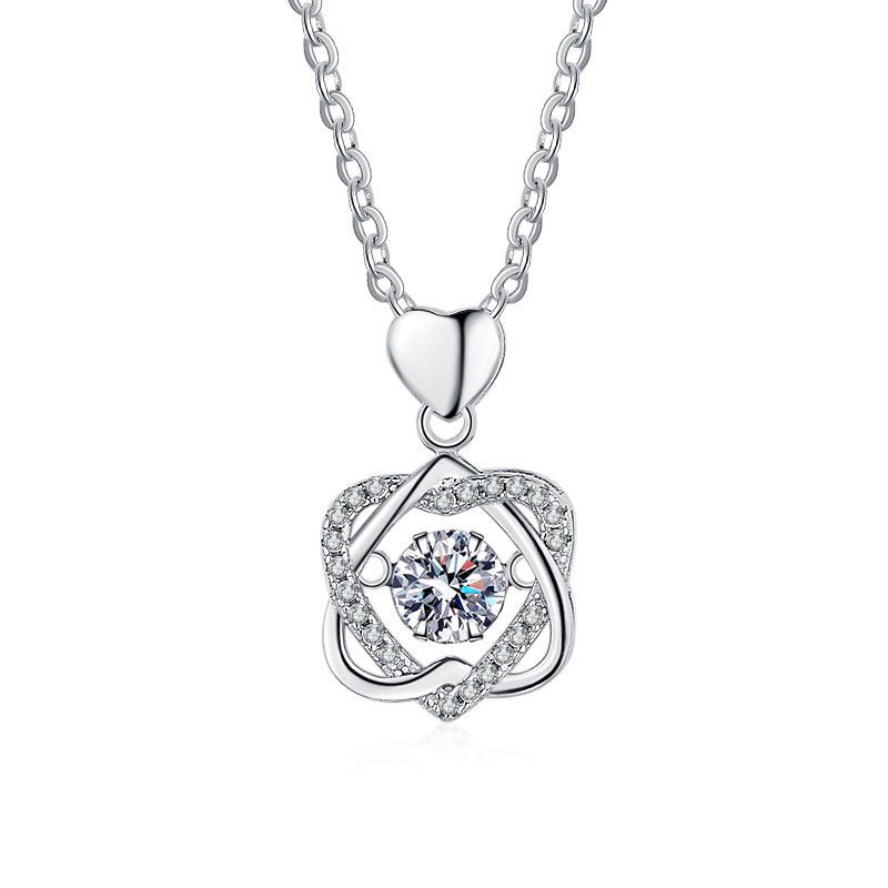 OLAN Round Moissanite Necklace Dazzling Round